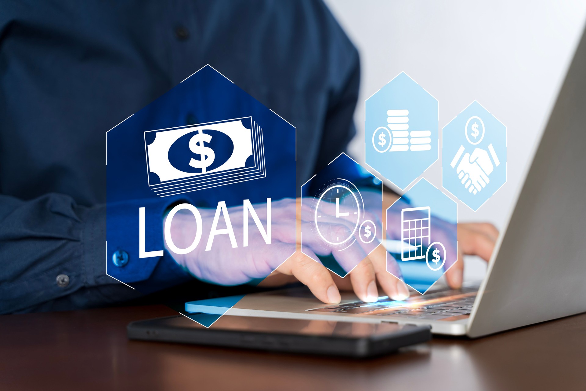 Online personal loan and financial concept. Financial loan agreement, Personal or business loans